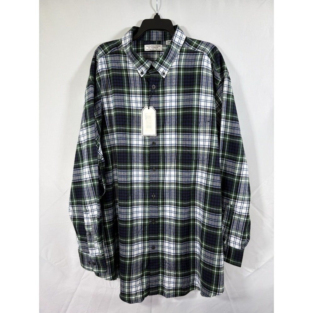 Roundtree & Yorke mens shirt size 3XB Portuguese flannel button up new with tags